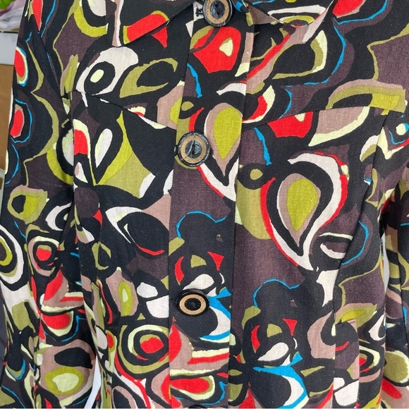 RQT Womens Linen Blend Jacket Size M Business Casual Work Office Spring - Picture 4 of 10